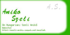aniko szeli business card