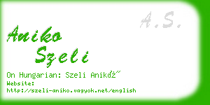 aniko szeli business card